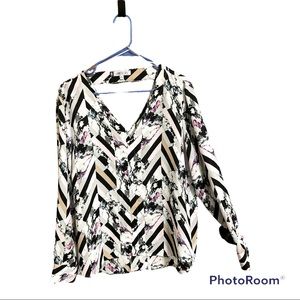 Jennifer Lopez blouse, XL, Pink and Balck